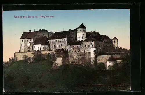 AK Burghausen, Gesamtansicht der Königlichen Burg