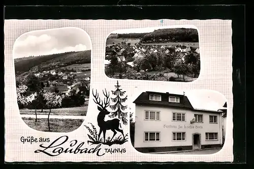 AK Laubach i. T., Gasthaus Zur Frischen Quelle Bes. Jos. Schubert