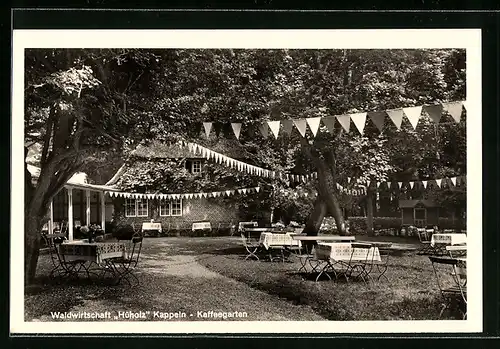 AK Kappeln, Waldgasthaus Hüholz, Kaffeegarten