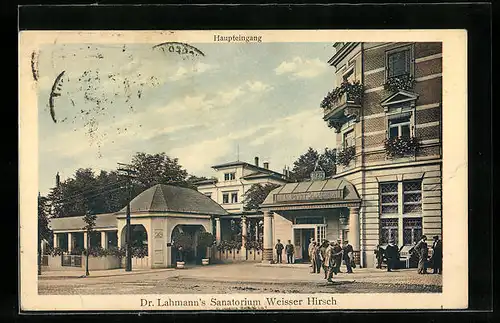 AK Weisser Hirsch, Haupteingang Dr. Lahmann`s Sanatorium