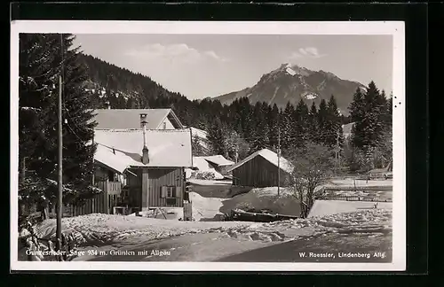 AK Gunzesried i. Allgäu, Gunzesrieder Säge im Winter