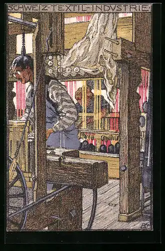 AK Bern, Schweiz. Landesausstellung 1914, Schweiz. Textil-Industrie