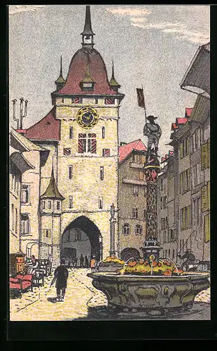 AK Bern, Schweiz. Landesausstellung 1914, Ortspartie