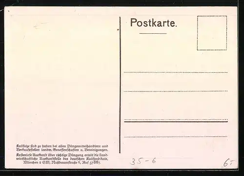 AK Ohne Kali nur kleine und geringe Erträge, Bauern mit Rübe