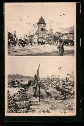 AK Yokohama, Erdbeben im Jahr 1923