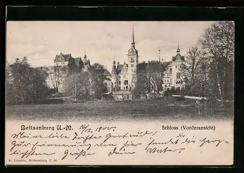 AK Boitzenburg U.-M., Vorderansicht des Schlosses