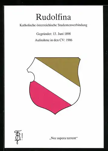 AK Wien, Studentenwappen der Katholischen österreichischen Studentenverbindung Rudolfina