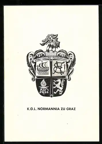 AK Graz, Studentenwappen der K. Ö. L. Normannia