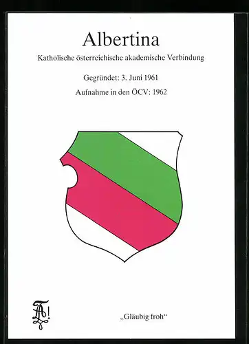 AK Graz, Studentenwappen der Katholischen österreichischen akademischen Verbindung Albertina