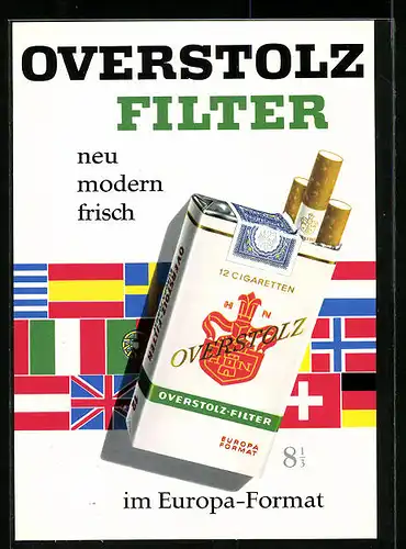 Künstler-AK Reklame für Overstolz-Filterzigaretten