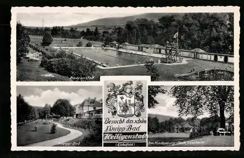 AK Heiligenstadt /Eichsfeld, Kneipp-Bad, Lindenhalle im Hindenburg-Park, Badeanstalt