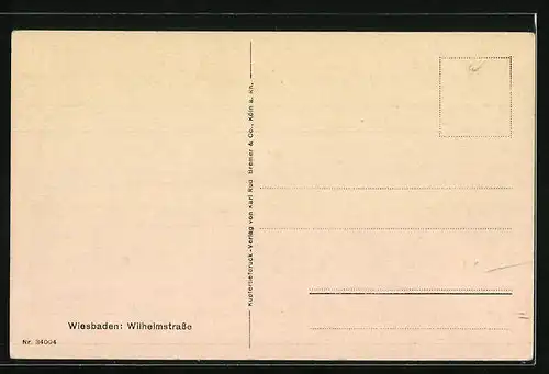 AK Wiesbaden, Wilhelmstrasse mit Geschäften