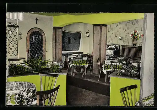 AK Frammersbach / Spessart, Terrassengastätte und Fremdenpension Kessler