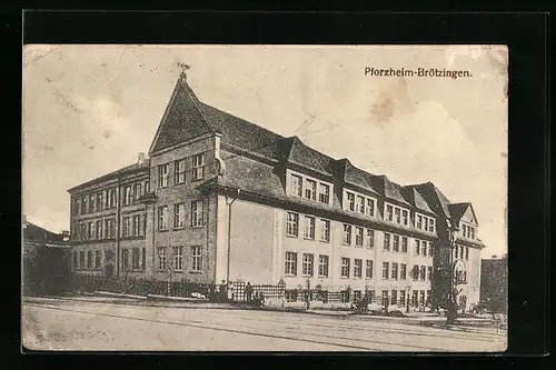 AK Pforzheim-Brötzingen, Gebäudeansicht