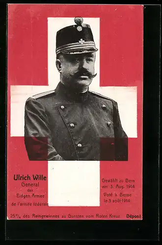 AK Schweizer Heerführer Ulirch Wille, General der Eidgenössischen Armee