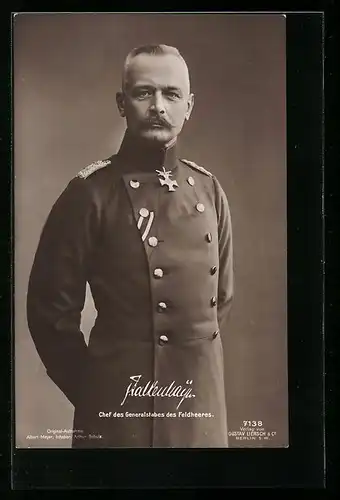 AK Kriegsminister von Falkenhayn, Portrait in Uniform