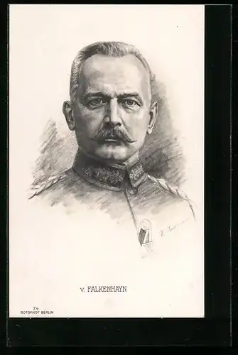 AK Heerführer von Falkenhayn, Portrait in Uniform