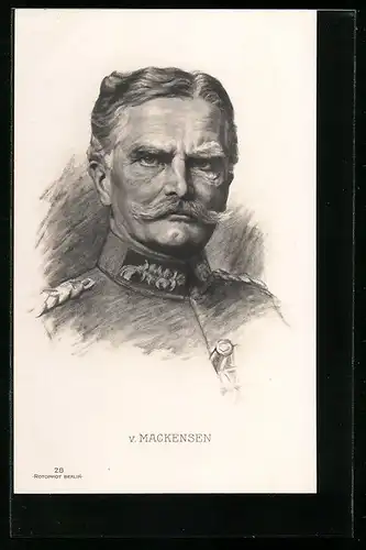 AK Ernster Blick von Heerführer von Mackensen