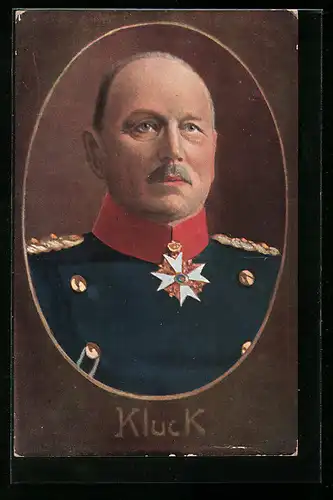 Künstler-AK Portrait des Generalobersts Alexander von Kluck