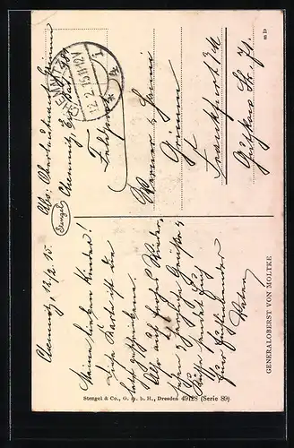 AK Heerführer Generaloberst von Moltke in Uniform