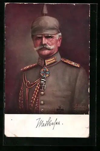 AK Heerführer Generalfeldmarschall von Mackensen mit Pickelhaube