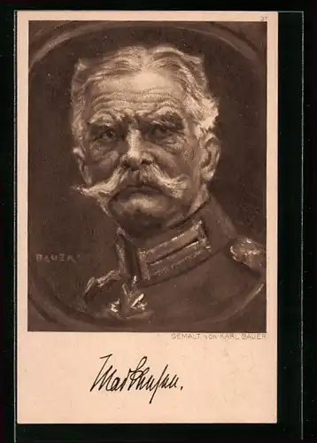 AK Heerführer Generalfeldmarschall von Mackensen in Uniform mit Orden