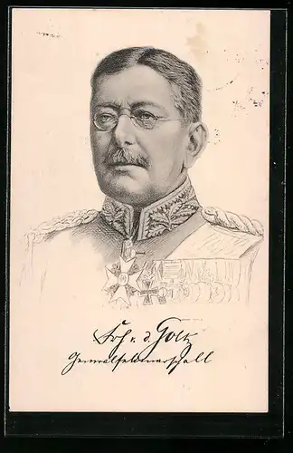 AK Gneralfeldmarschall von der Goltz in Uniform mit Orden