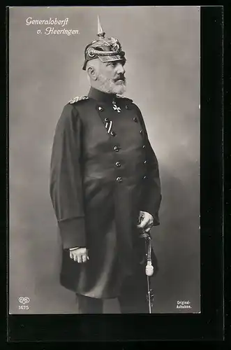 AK Generaloberst v. Heeringen in Uniform mit Pickelhaube