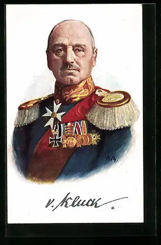 AK Heerführer von Kluck, Portrait in Uniform