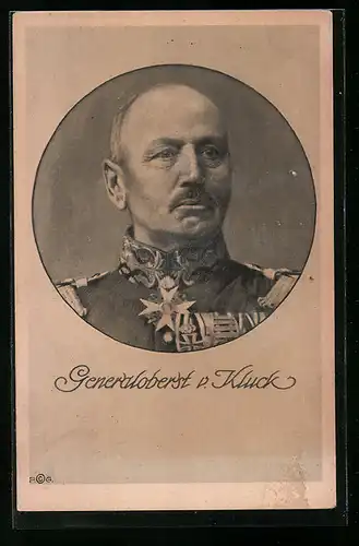 AK Generaloberst v. Kluck in Uniform mit Pour le Merite, Heerführer