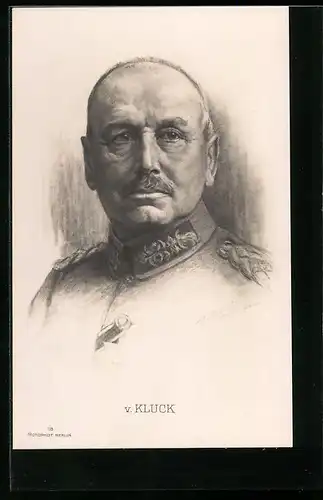 Künstler-AK Heerführer von Kluck in Uniform