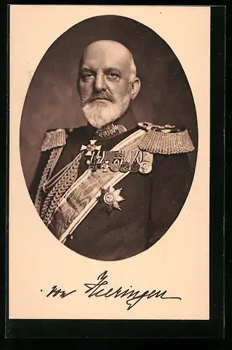 AK Generaloberst v. Heeringen in Uniform mit Abzeichen