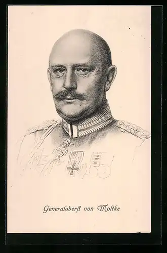 AK Heerführer von Moltke, Kopfportrait in Uniform