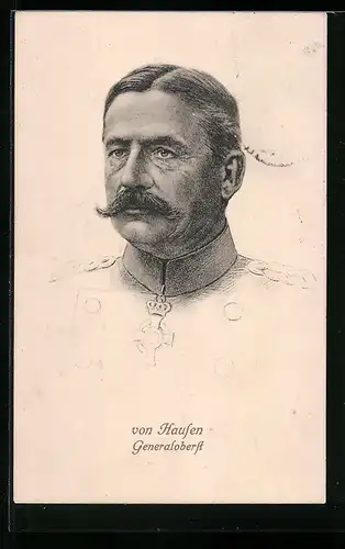 AK Heerführer Generaloberst von Hausen in Uniform