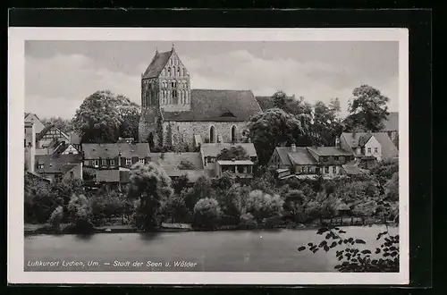 AK Lychen, Ortspartie am Fluss