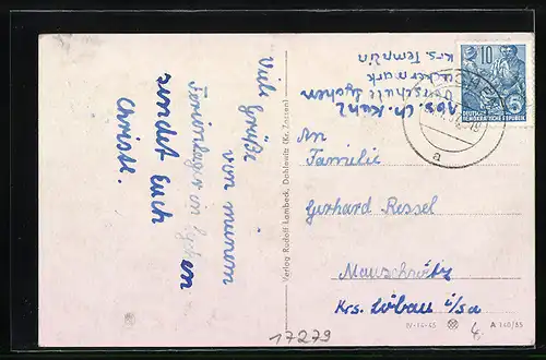 AK Lychen, Ortspartie am Fluss