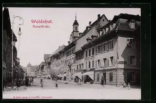 AK Waldshut, Hauptstrasse mit Geschäften