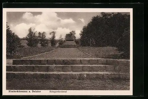 AK Eimbeckhausen a. Deister, Blick auf das Kriegerdenkmal