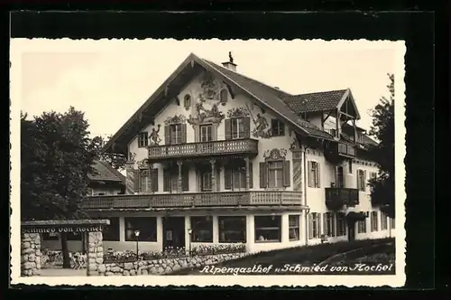 AK Kochel, Alpengasthof Schmied von Kochel