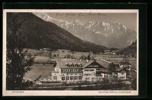 AK Stauden, Blick auf das Richter-Erholungsheim