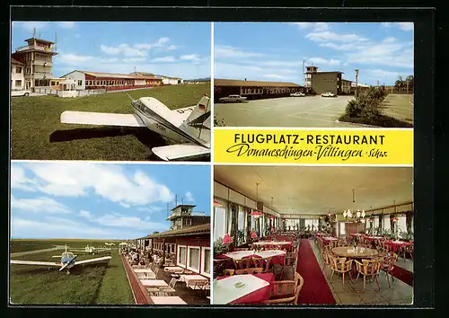 AK Donaueschingen, Flugplatz-Restaurant und Flugplatz