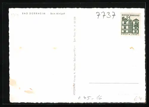 AK Bad Dürrheim, Partie in der Mini-Golf-Anlage