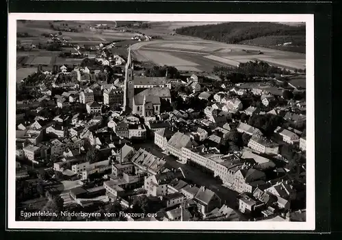 AK Eggenfelden /Niederbayern, Ortsansicht vom Flugzeug aus