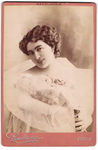 Fotografie Reutlinger, Paris, junge Schauspielerin Fanny Liona, Belle Époque