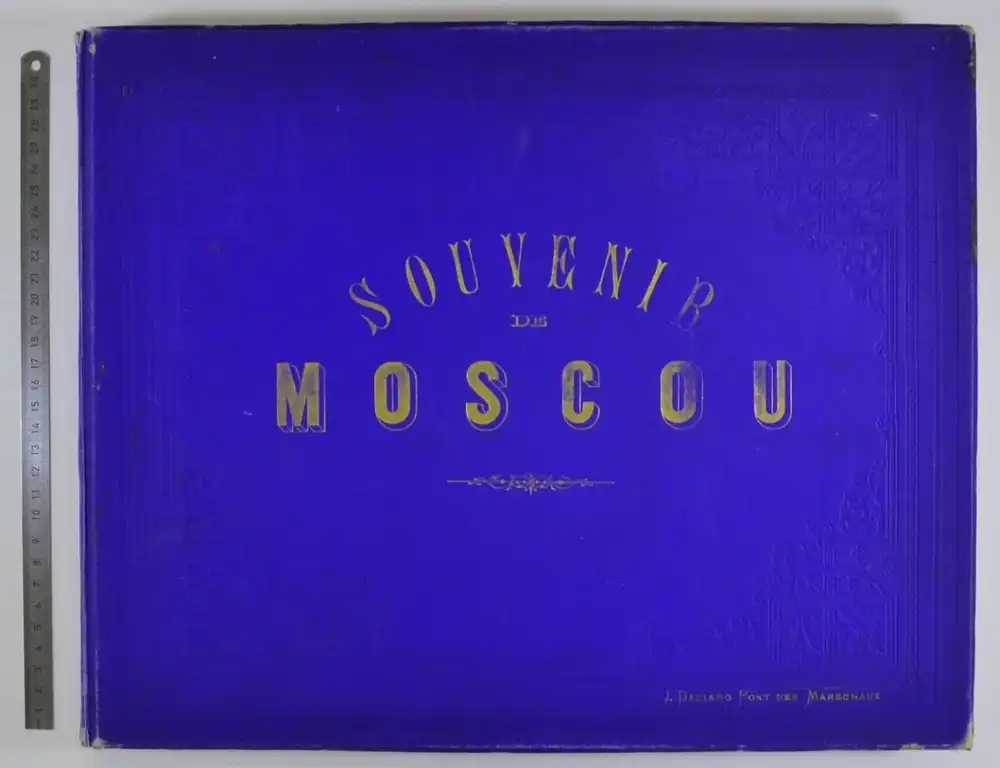 Fotoalbum 15 Fotografien J. Daziaro, Moskau, Ansicht Moskau - Moscou, Kremlin, Place Rouge, Basilique 40 x 32cm 15