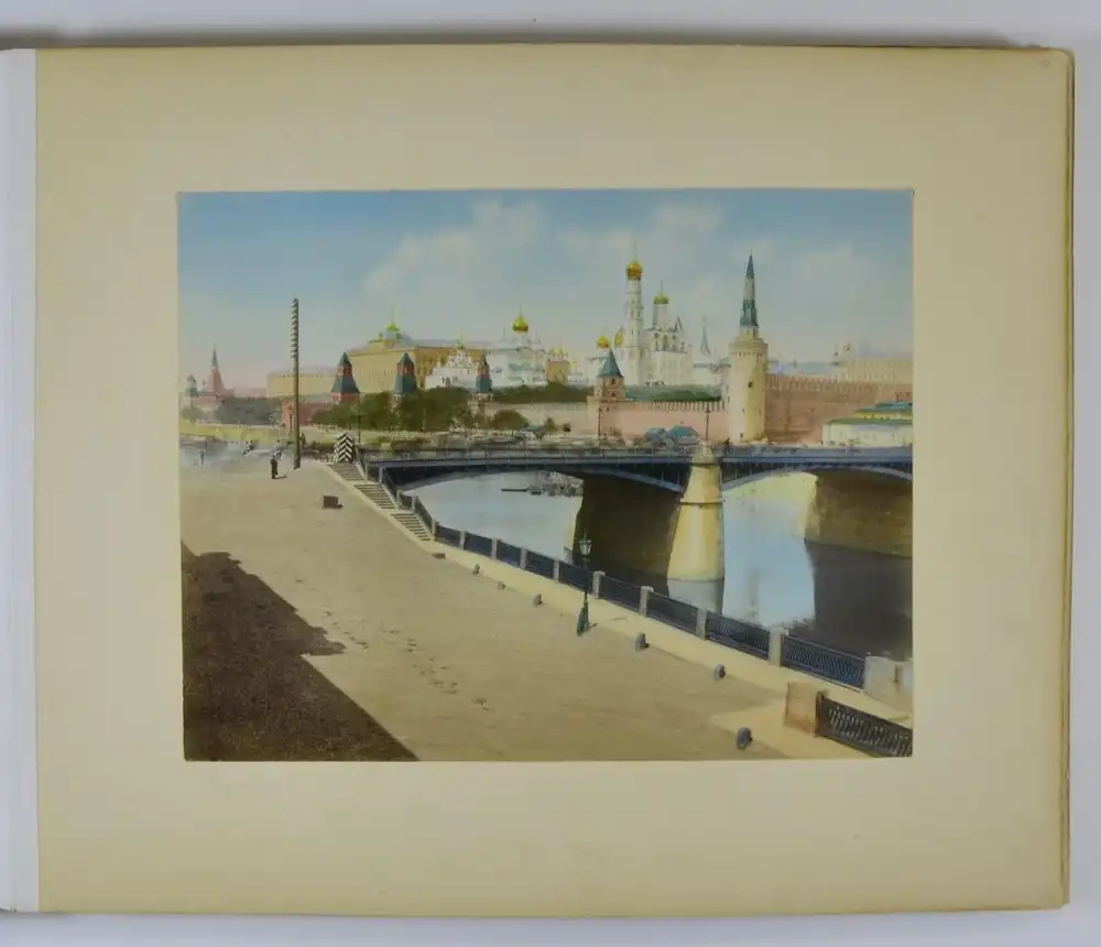 Fotoalbum 15 Fotografien J. Daziaro, Moskau, Ansicht Moskau - Moscou, Kremlin, Place Rouge, Basilique 40 x 32cm 2
