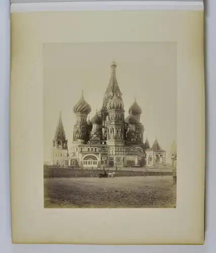 Fotoalbum 15 Fotografien J. Daziaro, Moskau, Ansicht Moskau - Moscou, Kremlin, Place Rouge, Basilique 40 x 32cm