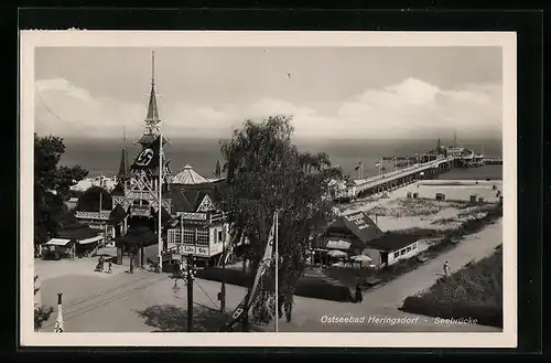 AK Heringsdorf / Ostseebad, Sommerleben an der Seebrücke, 