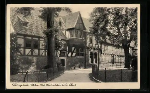 AK Wernigerode /Harz, Das Gadenstedt`sche Haus