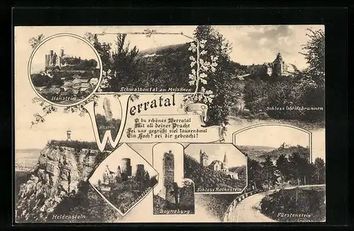 AK Bornhagen, Werratal, Hanstein, Schloss Wolfsbrunnen, Fürstenstein